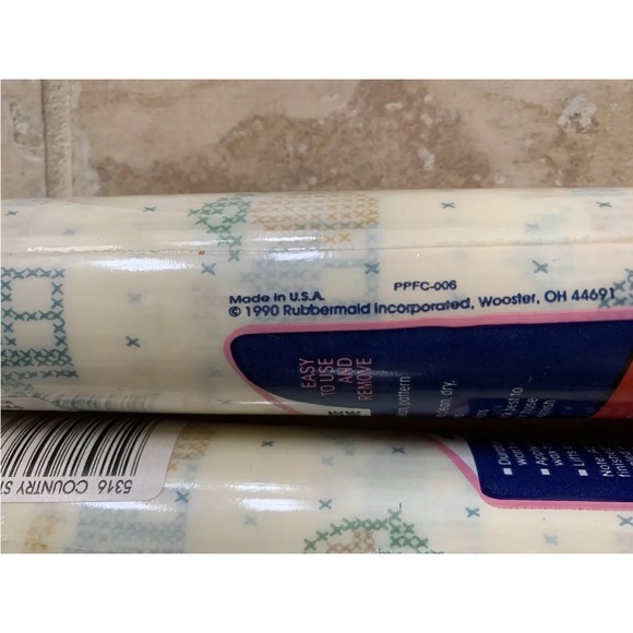 3 Rolls Vintage 1990 Rubbermaid Shelf Drawer Liner Country Stitch Retro - Picture 5 of 6